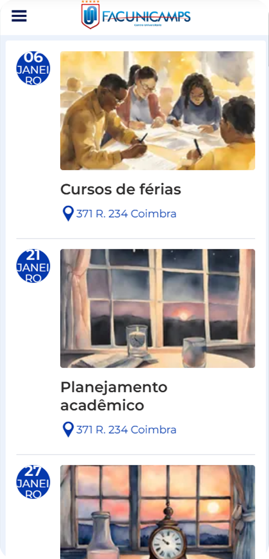 Recurso do app Minha Fac 07