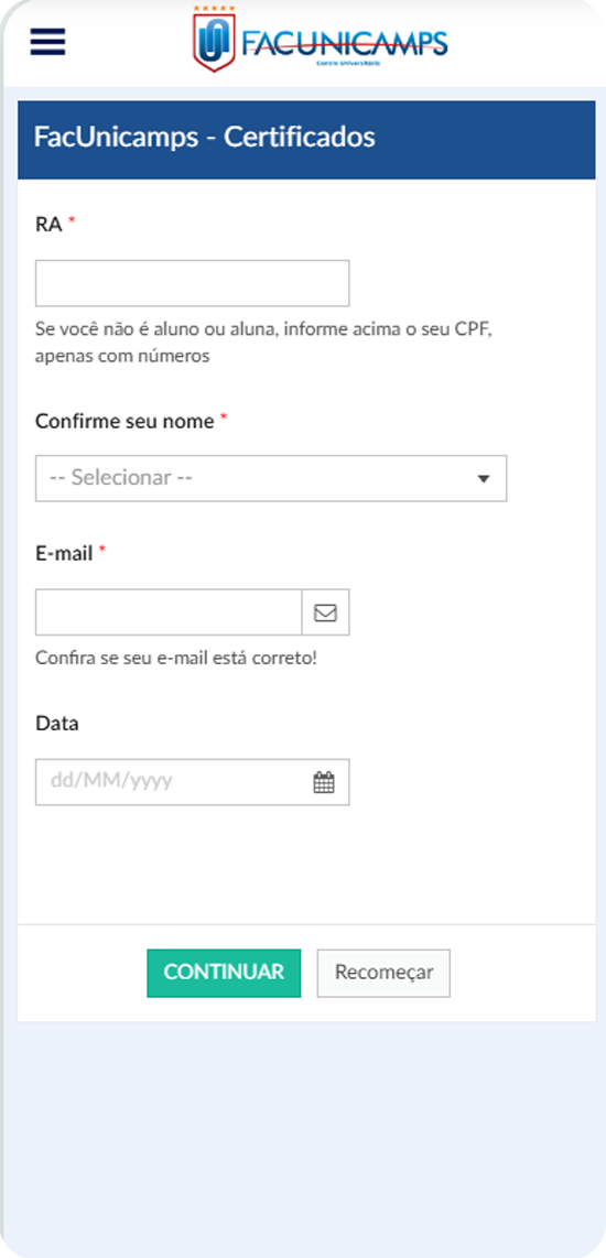 Recurso do app Minha Fac 08