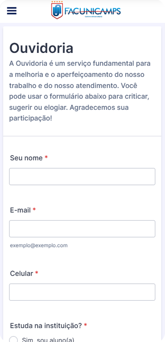 Recurso do app Minha Fac 10