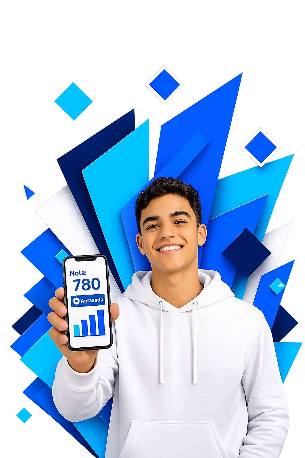 Estudante simulando nota do ENEM